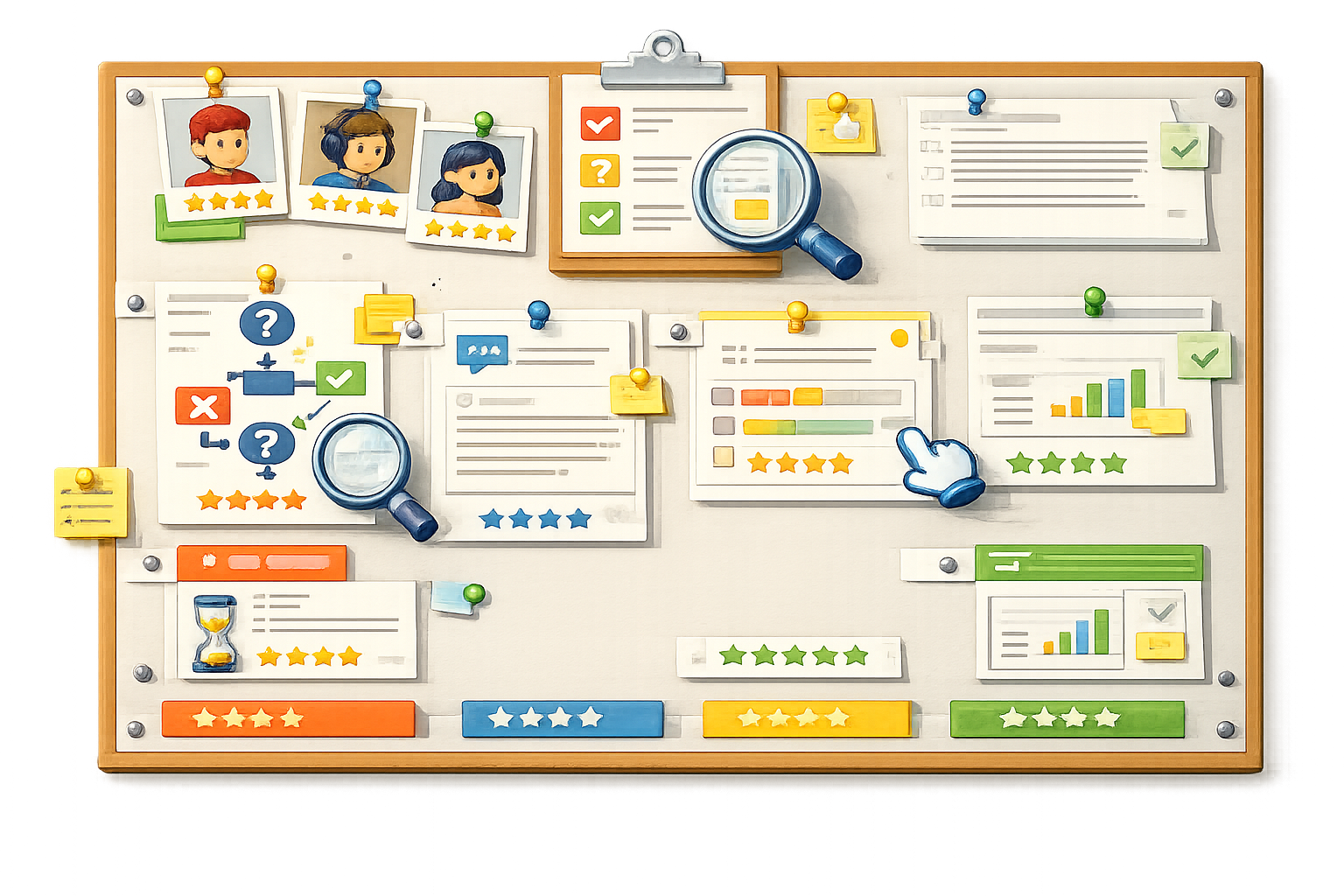 Recruiter review and shortlist illustration